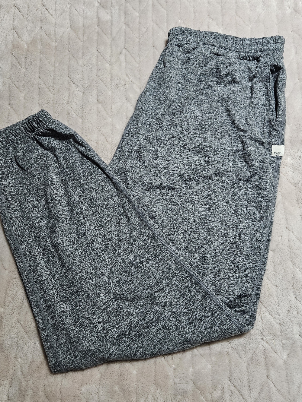 Womens Vuori Heathered Grey Performance Joggers